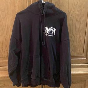 Brandy Melville, black demon hoodie